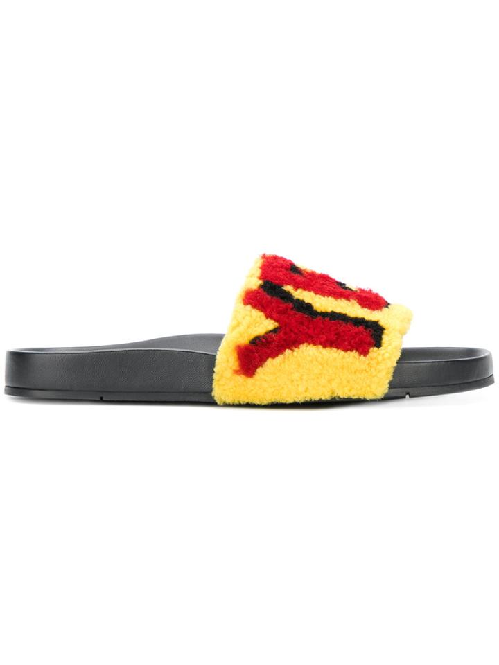 Fendi Yellow Sliders - Yellow & Orange