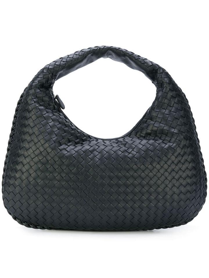 Bottega Veneta Nero Intrecciato Nappa Medium Veneta Bag - Black