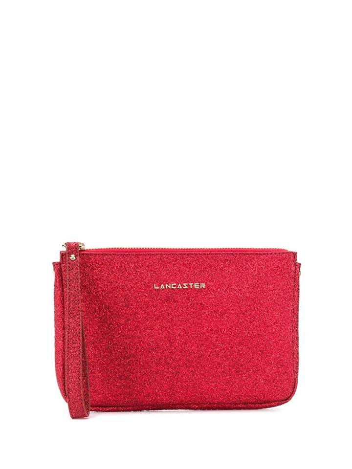 Lancaster Glitter Detail Clutch - Red