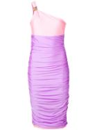 Fausto Puglisi Colour Block Party Dress - Pink
