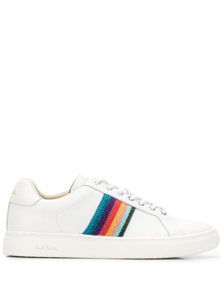 Paul Smith Striped Lace Up Sneakers - White