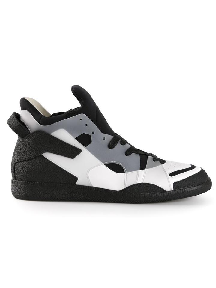 Maison Margiela Scuba Sneakers, Men's, Size: 40.5, Black, Rubber/pvc/polyester/cotton