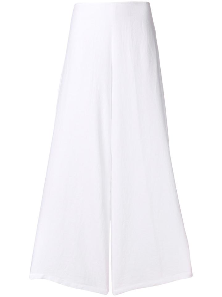 Stefano Mortari Draped Flared Trousers - White