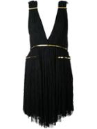 Jay Ahr Gold-tone Detail Fringed Dress, Women's, Size: 36, Black, Cotton/nylon