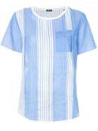 Jil Sander Navy Striped Relaxed-fit T-shirt - Blue