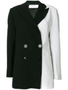 Marques'almeida Two Tone Double Breasted Coat - Black