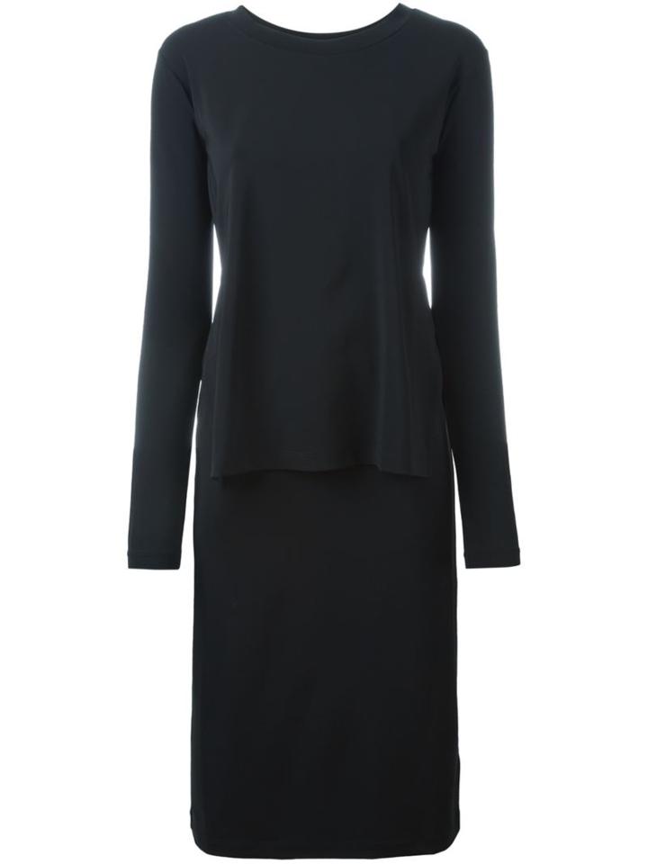 Mm6 Maison Margiela Longsleeved Dress, Women's, Size: Medium, Black, Polyamide/spandex/elastane/acetate