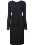 Mm6 Maison Margiela Longsleeved Dress, Women's, Size: Medium, Black, Polyamide/spandex/elastane/acetate
