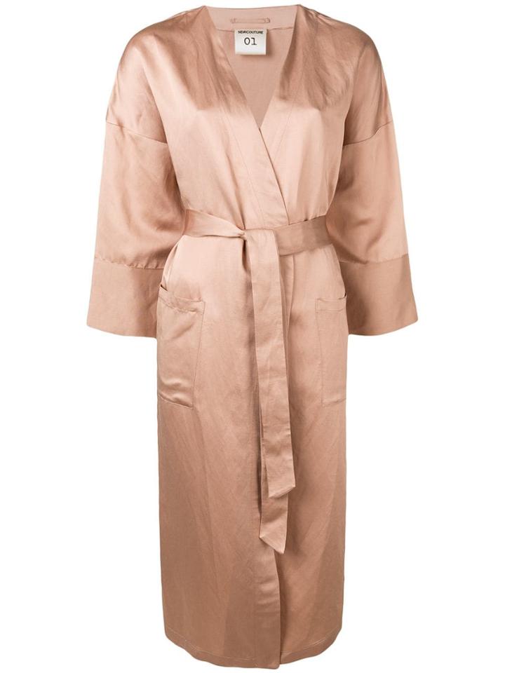 Semicouture Oliva Kimono - Brown