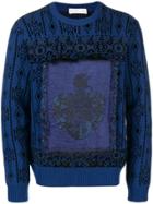 Etro Contrasting Knit Sweater - Blue