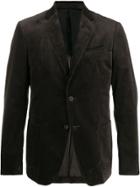 Z Zegna Corduroy Single Breasted Blazer - Grey