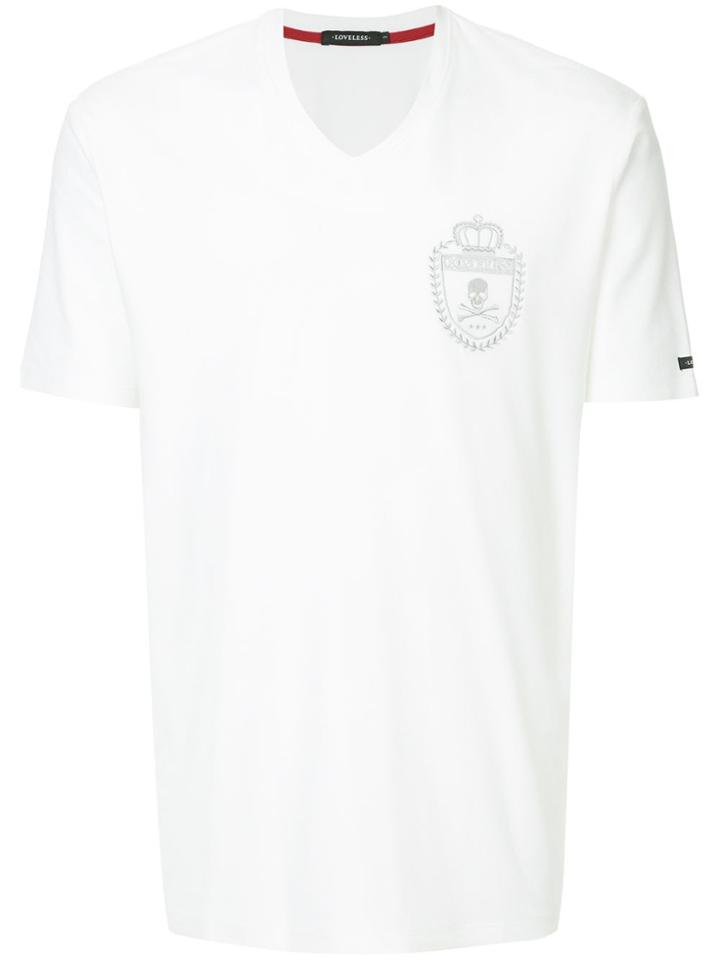 Loveless Embroidered Logo Badge T-shirt - White