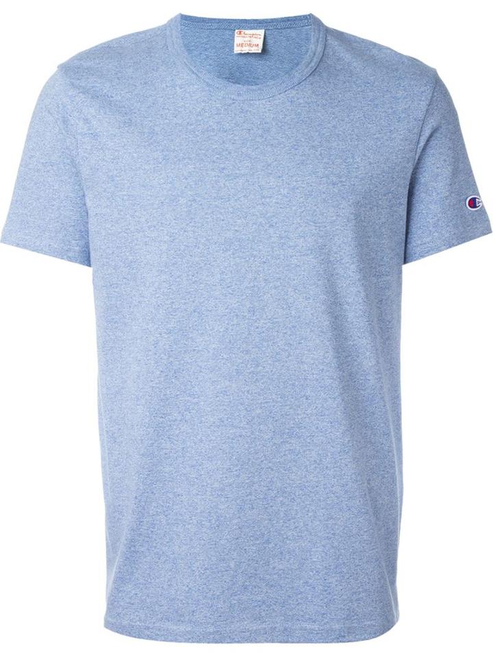 Champion Sleeve Logo T-shirt, Men's, Size: M, Blue, Cotton