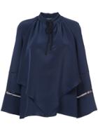 Monographie Blouse With Tiered Button Cuffs - Blue