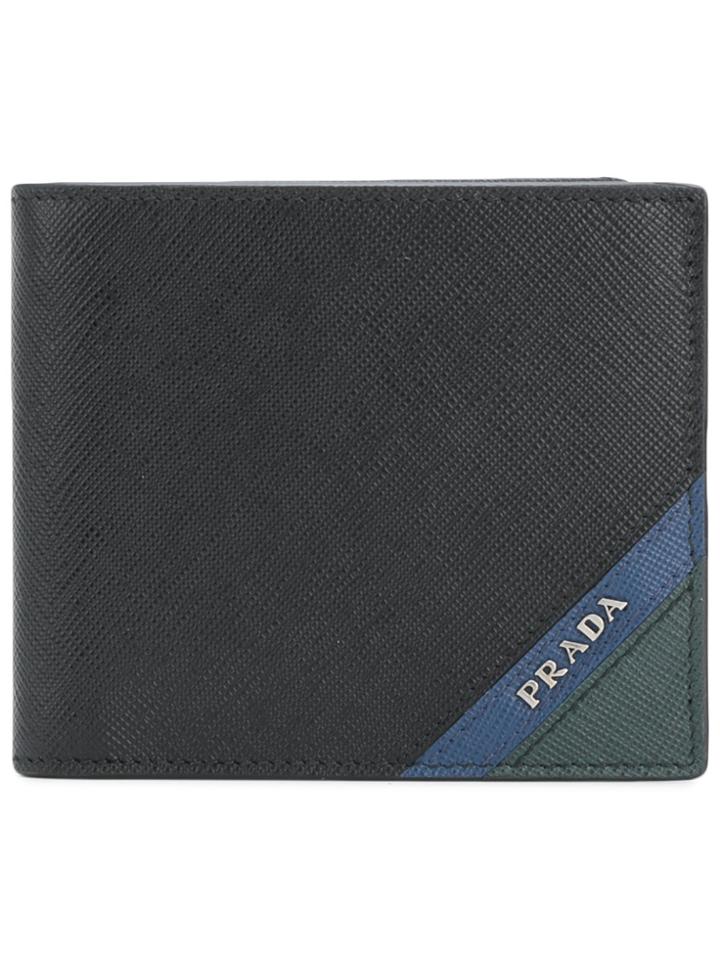 Prada Saffiano Bi-fold Wallet - Black