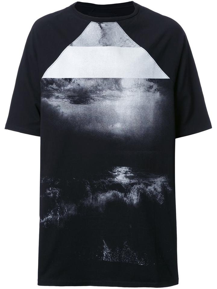 Nil0s Nature Print T-shirt, Men's, Size: 0, Black, Cotton