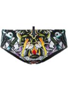 Dsquared2 - Tattoo Print Swimming Trunks - Men - Polyamide/spandex/elastane - 50, Black, Polyamide/spandex/elastane