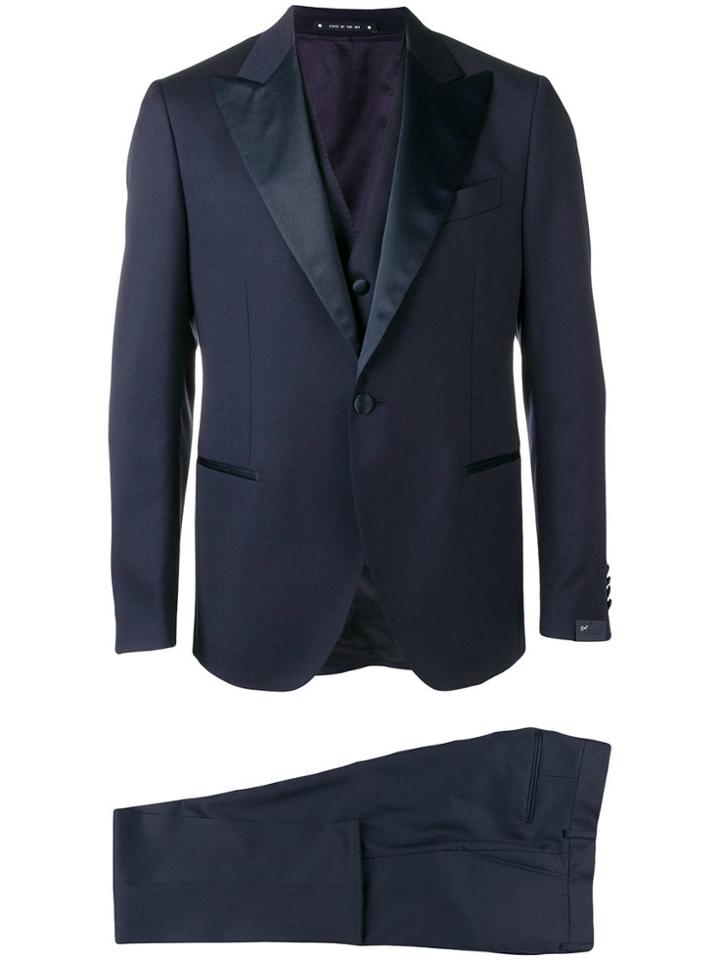 Bagnoli Sartoria Napoli Rever Lancia Suit - Blue