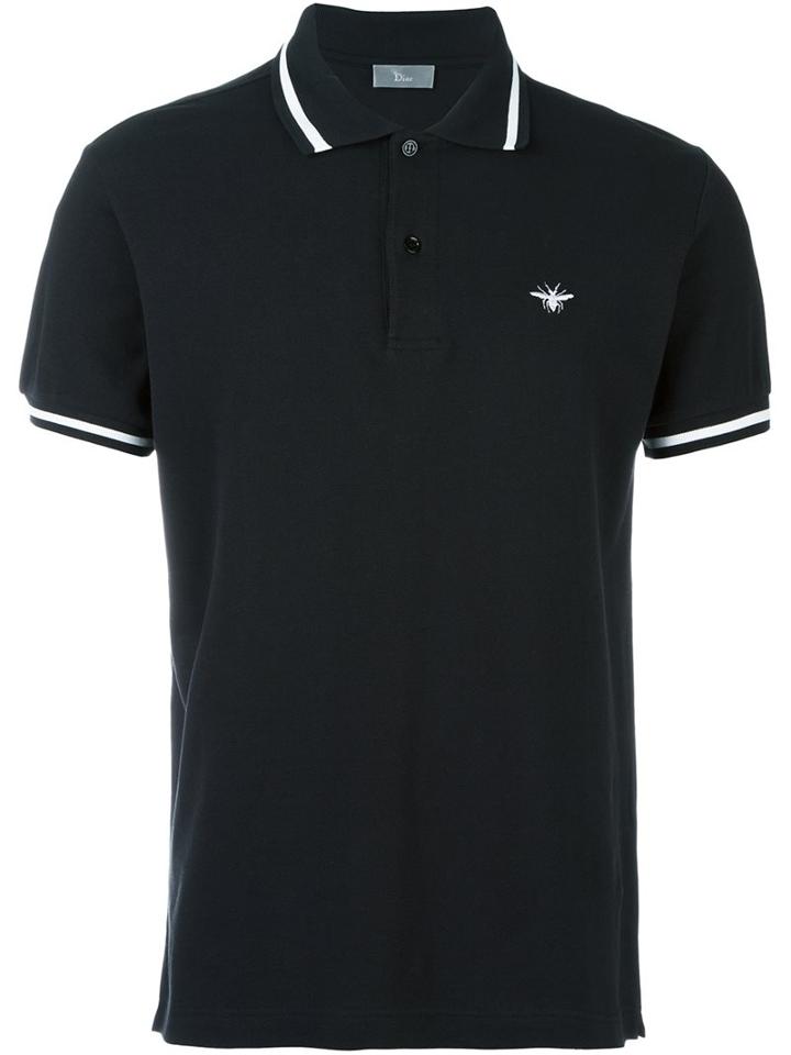 Dior Homme Striped Collar Polo Shirt