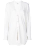 Allude Classic Long Cardigan - White