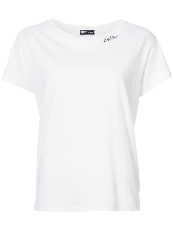 Mother Bad News Boxy T-shirt - White