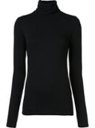 Majestic Filatures High Neck Longsleeved T-shirt, Women's, Size: 3, Black, Viscose/spandex/elastane