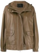 Drome Contrast Stitching Jacket - Brown