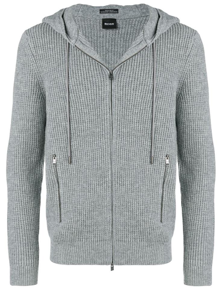 Boss Hugo Boss Hooded Cardigan - Grey