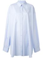 Maison Margiela - Oversized Shirt - Women - Cotton - Xxs, Blue, Cotton