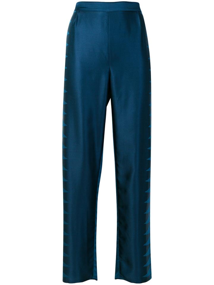 Indress Ilse Jacquard Zig Zag Trousers - Blue