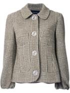 Simone Rocha Houndstooth Tweed Jacket, Women's, Size: 10, Green, Cotton/polyamide/wool