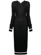 Georgia Alice Palm Knitted Midi Dress - Black