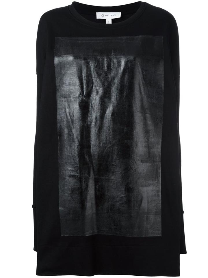 Io Ivana Omazic Contrast Panel T-shirt Dress, Women's, Size: Medium, Black, Viscose/cotton/polyamide/spandex/elastane