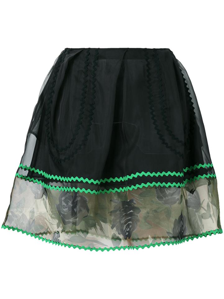 Coach Sheer Detail Mini Skirt - Black