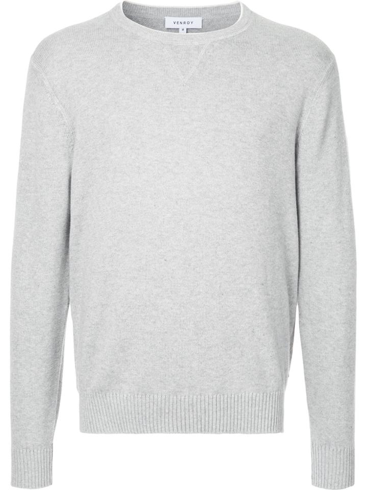 Venroy Crew Neck Sweater - Grey