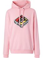 Burberry Logo Graphic Hoodie - Pink