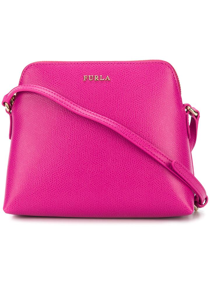 Furla Saffiano Boheme Bag - Pink & Purple