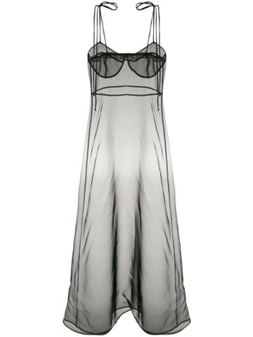 Kamperett Transparent Design Dress - Black