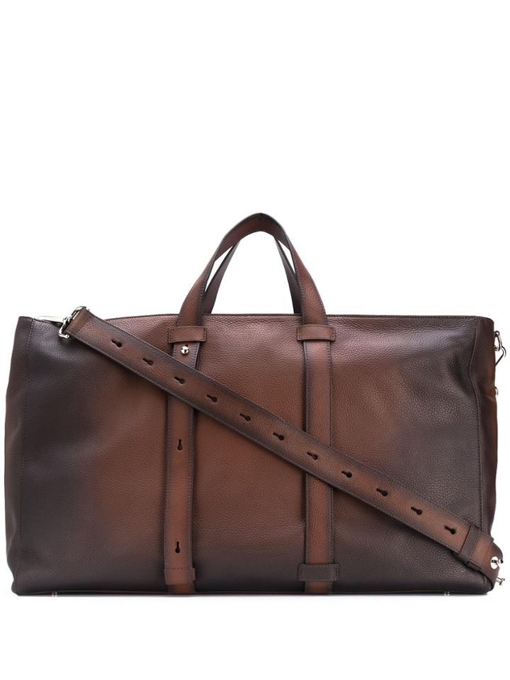 Orciani Distressed-effect Holdall - Brown