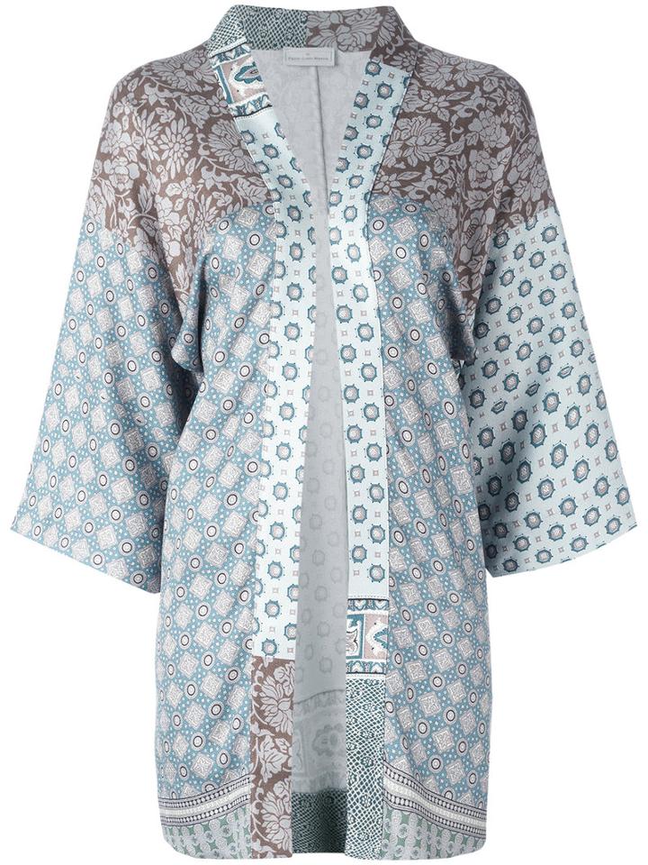 Pierre-louis Mascia - Printed Poncho - Women - Silk - One Size, Silk