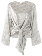 Cinq A Sept Bird's Eye Hayden Top - Metallic