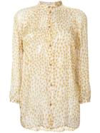 Humanoid Sheer Button Up Blouse - Nude & Neutrals