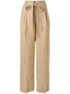 Forte Forte Belted Trousers - Nude & Neutrals