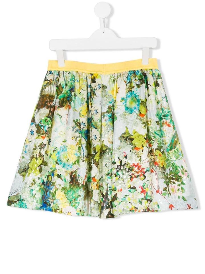 Roberto Cavalli Junior Floral Print Skirt - Multicolour