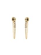 Ileana Makri Diamond Chain Earrings - Yellow & Orange