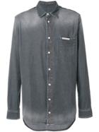 Philipp Plein Faded Denim Shirt - Grey