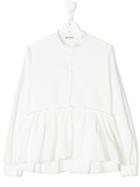 Dondup Kids Ruffle Detail Shirt - White