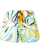 Emilio Pucci Badea Print Drawstring Shorts - Yellow