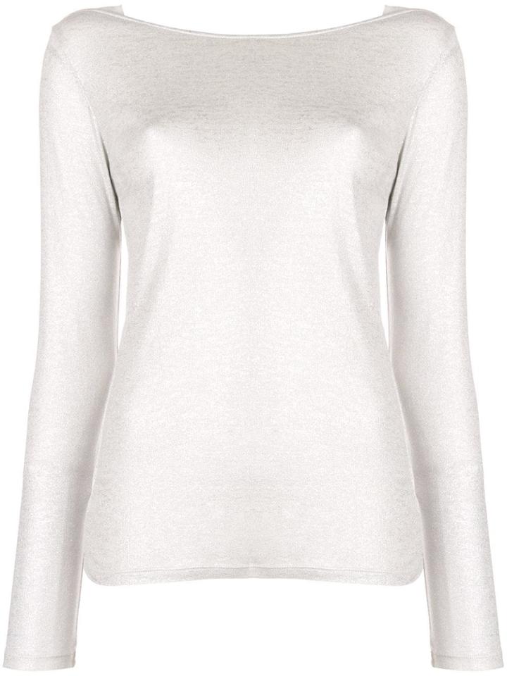 Majestic Filatures Round Neck Top - Metallic