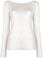 Majestic Filatures Round Neck Top - Metallic